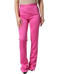 Versace - Viscose High Waist Straight Casual Trouser Pants Wool Elastane - Lyst