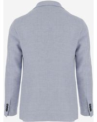 Tagliatore - Linen Blend Single-Breasted Jacket - Lyst