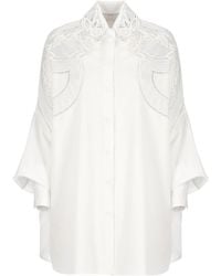 Ermanno Scervino - Cotton Shirt With Strass - Lyst