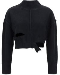 MM6 by Maison Martin Margiela - Distressed Knit Sweater - Lyst