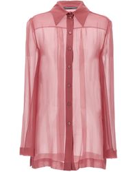 Alberta Ferretti - Sheer Silk Shirt - Lyst