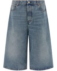 Ami Paris - Cotton Bermuda Shorts - Lyst