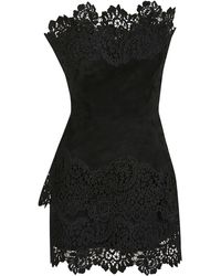 Ermanno Scervino Floral Laced Short Dress - Black