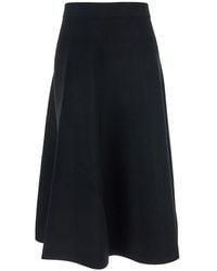 Max Mara - Midi Skirt With Elastic High Waist - Lyst