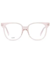 Celine - Eyeglasses Square Full Rim, Shiny Rose Frame And Clear Demo Lenses Lens Cl5010In072 - Lyst