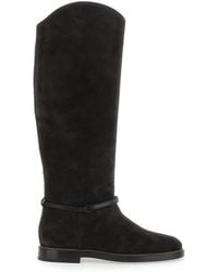 Brunello Cucinelli - Boots With Monile Detail Suede - Lyst