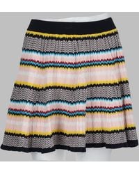CASABLANCA - Mini Skirt Chevron Knit Viscose - Lyst