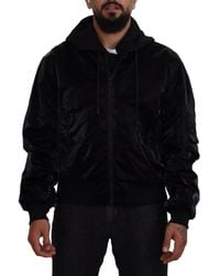 Dolce & Gabbana - Elegant Bomber Hooded Jacket - Lyst