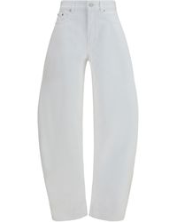 Alaïa - Jeans Barrel Denim Cotton - Lyst