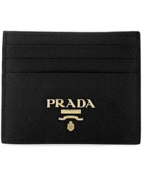 Prada - Saffiano Leather Card Holder - Lyst