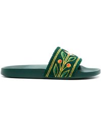 Casablancabrand - Slippers With Embroidered Terry Detail - Lyst