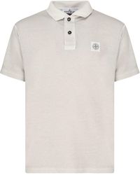 Stone Island - Short-Sleeved Polo Shirt With Compass Patch - Lyst