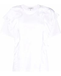Valentino - Ruffle-Trim Short-Sleeve T-Shirt - Lyst