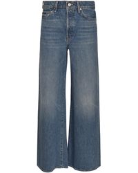 Mother - Straight Buttoned Jeans - Lyst
