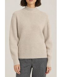 Brunello Cucinelli - Light Wool Ribbed Mock Neck Sweater Clothing - Lyst