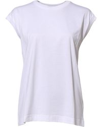 Dolce & Gabbana - White Cotton Sleeveless Tank T - Lyst