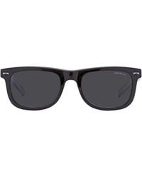 Montblanc - Sunglasses Square Full Rim, Frame And Smoke Lens Mb0260S001 - Lyst