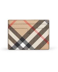 Burberry - Sand Check Credit Card Holder - Lyst