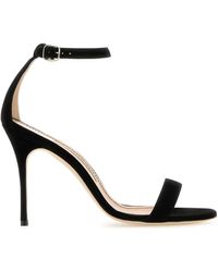 Manolo Blahnik - Suede Chaos Sandals - Lyst