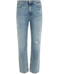 Tommy Hilfiger - Classics Cropped Straight Fit High-Waisted Jeans - Lyst