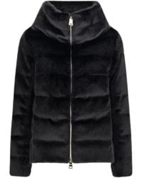 Herno - Quilted Faux Fur Down Jacket Clothing - Lyst