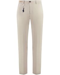 Paul & Shark - Stretch Cotton Trousers Elastane - Lyst