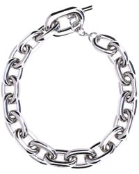 Rabanne - Xl Link Chain Necklace Alluminio; Brass Necklaces - Lyst