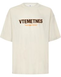 Vetements - T-shirts And Polos Beige - Lyst