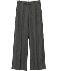 Peserico - Wide-Leg Tailored Virgin Wool Trousers - Lyst