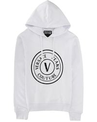 Versace Jeans Couture - Hooded Sweatshirt Cotton Sweatshirts - Lyst
