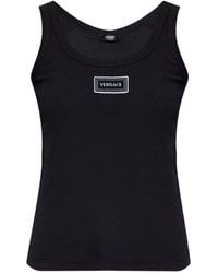 Versace - Ribbed Sleeveless Top - Lyst