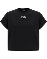 Balmain - Cropped T-Shirt - Lyst