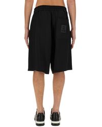 Moschino - Bermuda With Logo Acetate Viscose Short - Lyst