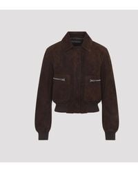 Tom Ford - Lamb Suede Bomber Jacket - Lyst