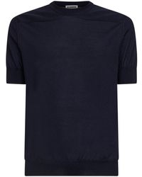 Jil Sander - Wool Knit Short-Sleeved Sweater - Lyst
