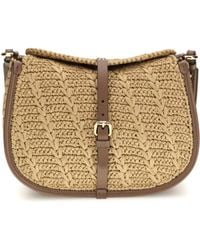 Etro - Raffia Crochet Pony Shoulder Bag - Lyst