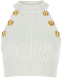 Balmain - Top With Buttons - Lyst