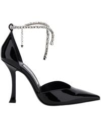 Jimmy Choo - 'Stevie' Pumps With Crystal Embellished Strap And High Sculpted Heel - Lyst