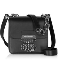 DSquared² Leather Key Crossbody Bag - Black