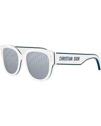 Dior - Sunglasses Square Full Rim, - Frame And With Logo Pattern Mirror Lens Pacificb2F95Ab - Lyst