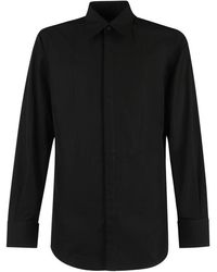 DSquared² - Black Cotton Popeline Shirt - Lyst