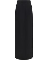 Maison Margiela - Long Skirt With Back Slit Fleece Wool Ovis Aries Pant - Lyst
