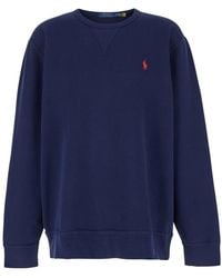 Polo Ralph Lauren - Sweatshirt With Embroidered Pony Logo On The Front - Lyst