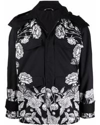 Valentino - Dark Blooming-Print Hooded Jacket Clothing - Lyst