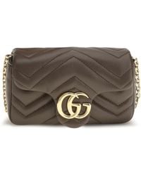 Gucci - Gg Marmont Shoulder Bag Calf Leather Bos Taurus - Lyst