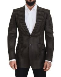 Dolce & Gabbana - Striped Single Breasted Blazer - Lyst