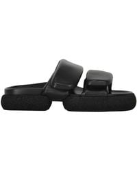 Dries Van Noten - Leather And Rubber Slides - Lyst