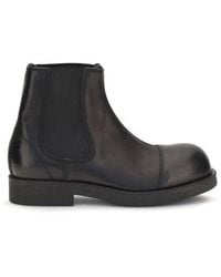 MM6 by Maison Margiela - Calf Leather Bos Taurus Chelsea Boots - Lyst