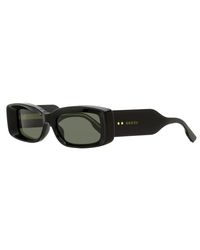 Gucci - Faceted Rectangular Sunglasses Gg1528S 001 53Mm Plastic (Acetate) - Lyst