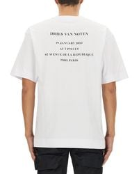 Dries Van Noten - Logo Print T-Shirt Cotton T-Shirts - Lyst